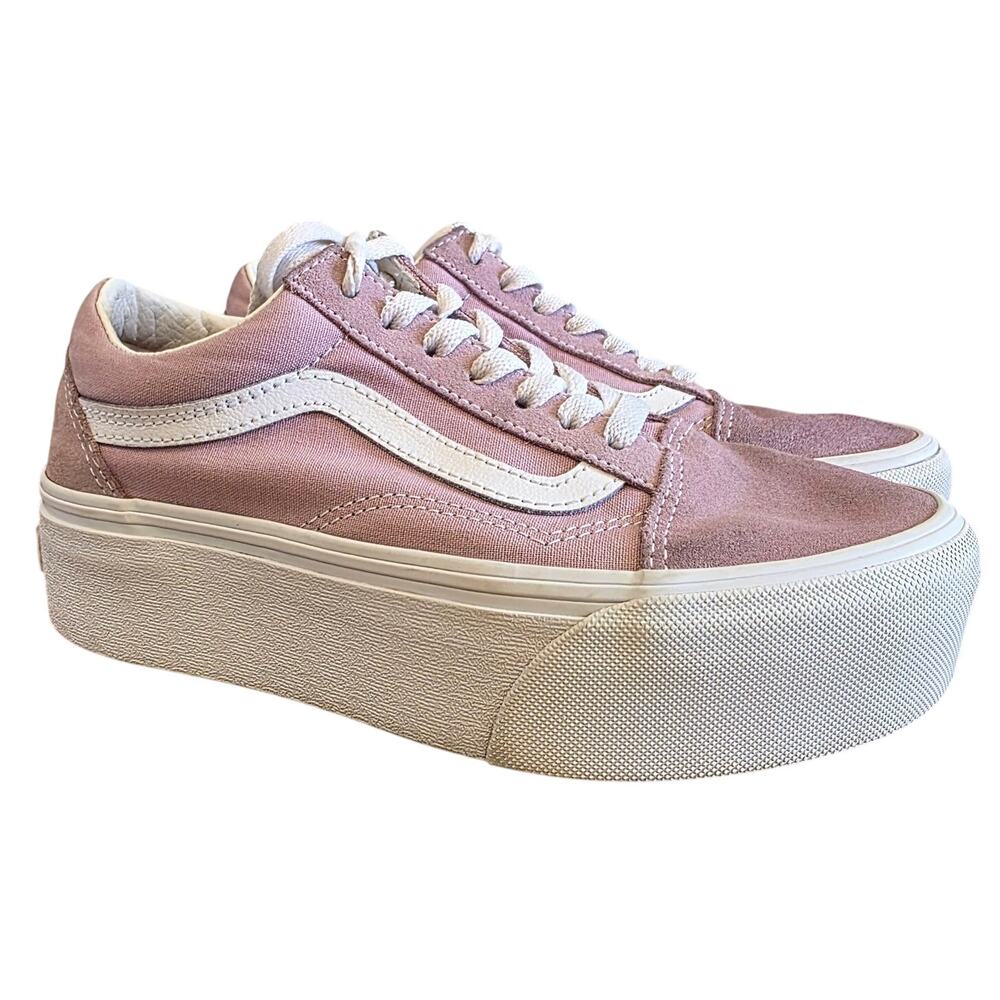 Vans Old Skool Stackform Keepsake Lilac Platform Shoes Womens 5.5 Sneakers